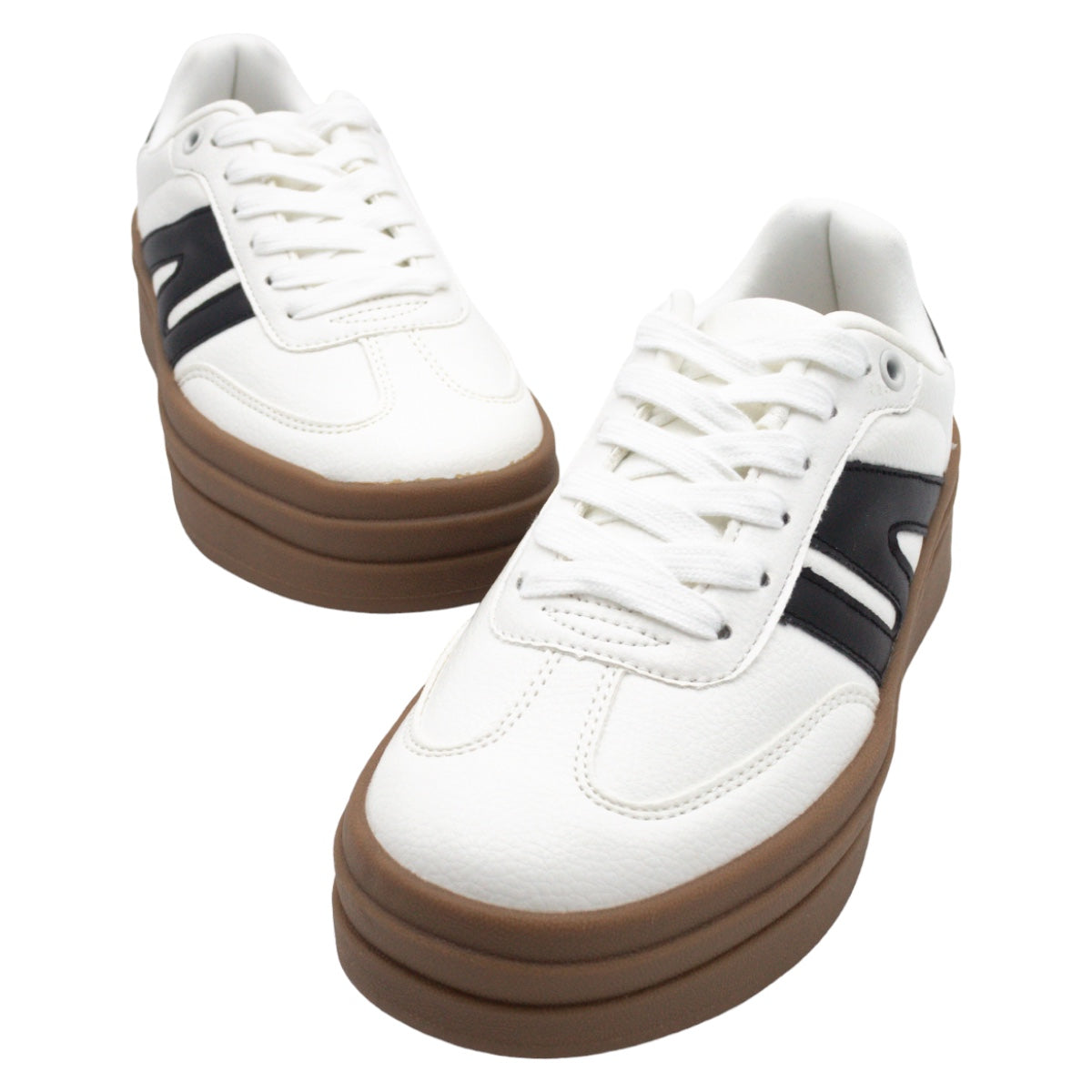 Foto 6 pulgar | Tenis Con Cordones Exterior Piel Vegana Color Blanco Para Mujer De Rbcollection