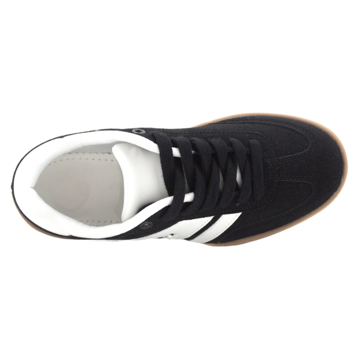 Foto 5 pulgar | Tenis Con Cordones Exterior Piel Vegana Color Negro Para Mujer De Rbcollection