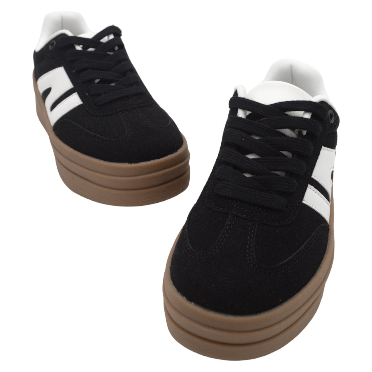 Foto 6 pulgar | Tenis Con Cordones Exterior Piel Vegana Color Negro Para Mujer De Rbcollection