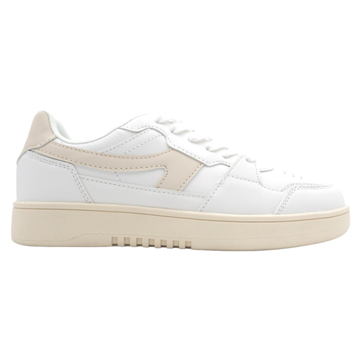 Foto 3 pulgar | Tenis Con Cordones Exterior Piel Vegana Color Blanco Para Mujer De Rbcollection