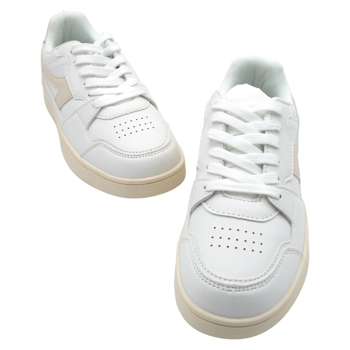 Foto 6 pulgar | Tenis Con Cordones Exterior Piel Vegana Color Blanco Para Mujer De Rbcollection