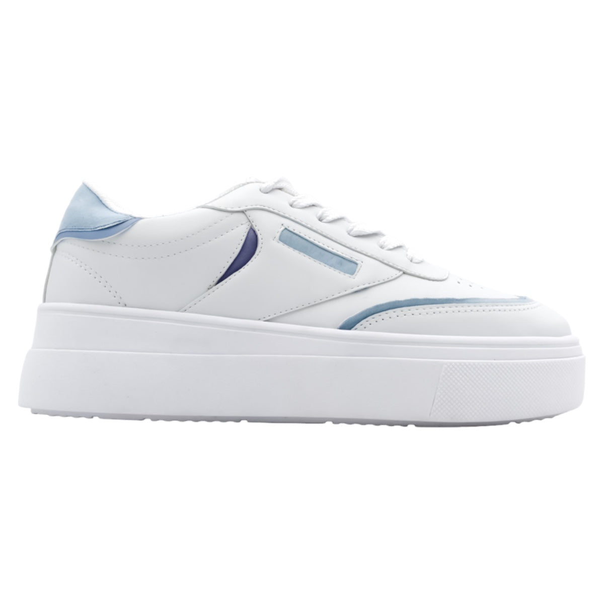 Foto 3 pulgar | Tenis Con Cordones Exterior Piel Vegana Color Blanco Para Mujer De Rbcollection