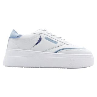 Foto 2 | Tenis Con Cordones Exterior Piel Vegana Color Blanco Para Mujer De Rbcollection