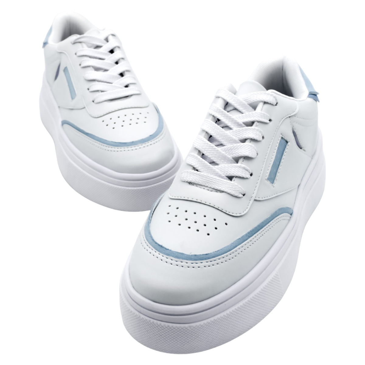 Foto 6 pulgar | Tenis Con Cordones Exterior Piel Vegana Color Blanco Para Mujer De Rbcollection