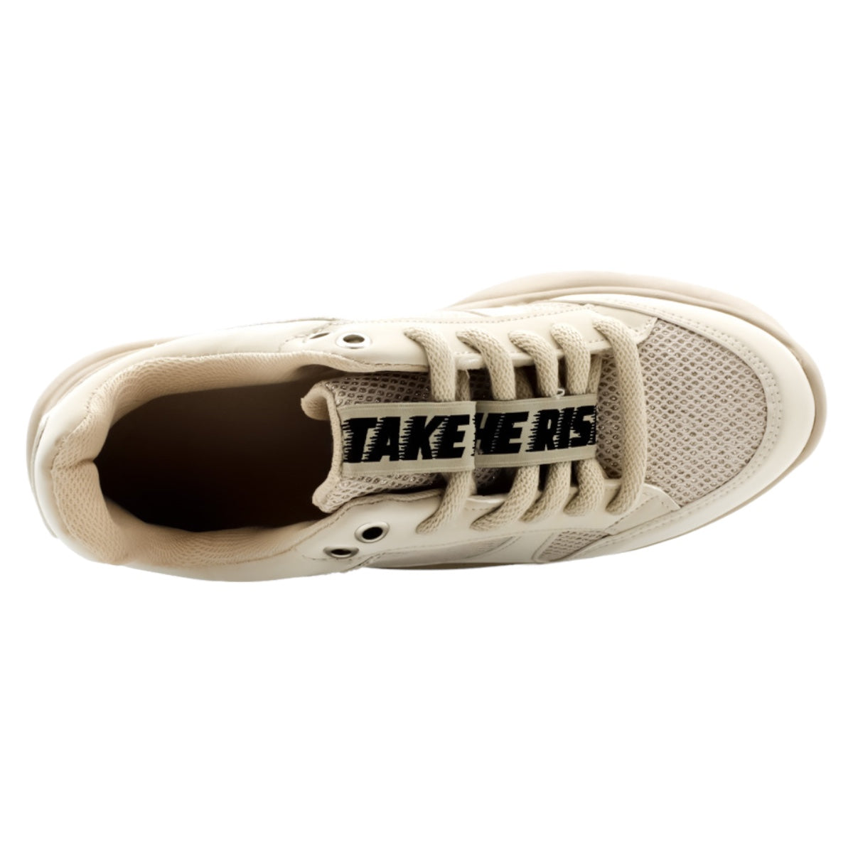 Foto 4 | Tenis Tipo Deportivo Exterior Piel Vegana Color Beige  Para Mujer De Rbcollection