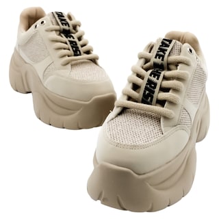 Foto 5 | Tenis Tipo Deportivo Exterior Piel Vegana Color Beige Para Mujer De Rbcollection