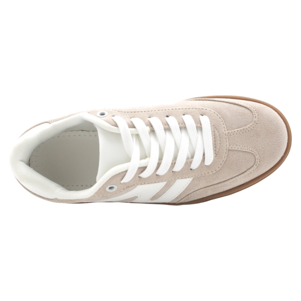 Foto 5 pulgar | Tenis Con Cordones Exterior Textil Color Beige  Para Mujer De Rbcollection