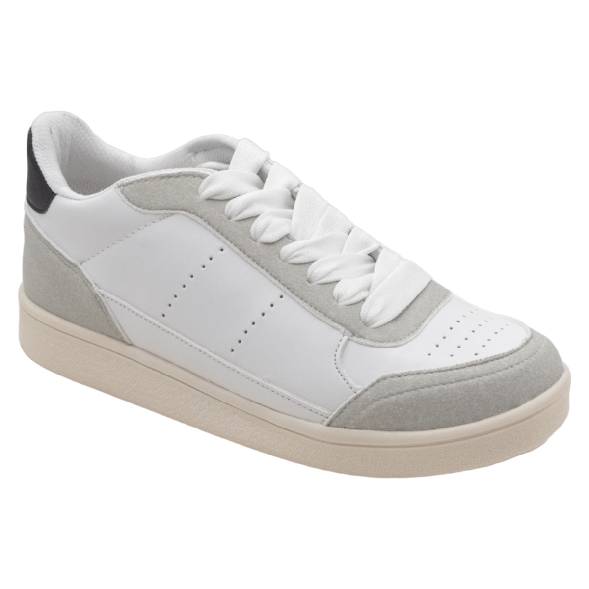 Foto 2 pulgar | Tenis Con Cordones Exterior Piel Vegana Color Blanco Para Mujer De Rbbasics