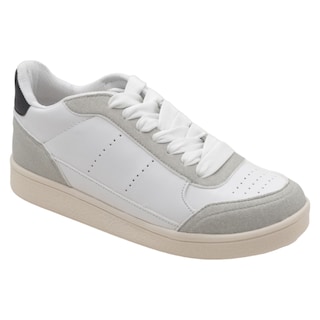 Foto 1 | Tenis Con Cordones Exterior Piel Vegana Color Blanco Para Mujer De Rbbasics