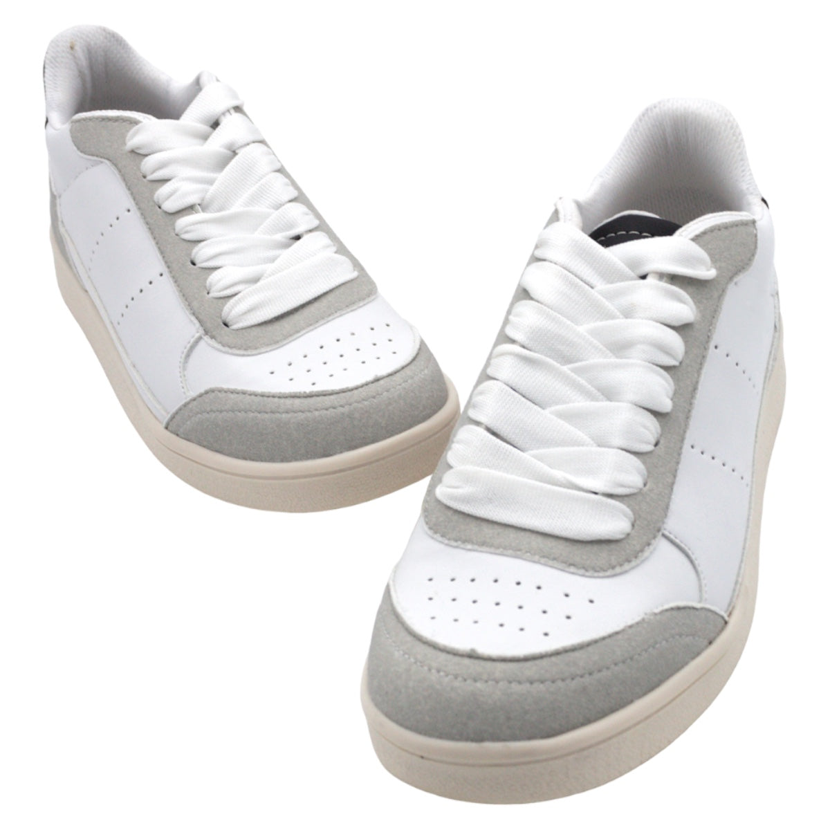 Foto 6 pulgar | Tenis Con Cordones Exterior Piel Vegana Color Blanco Para Mujer De Rbbasics