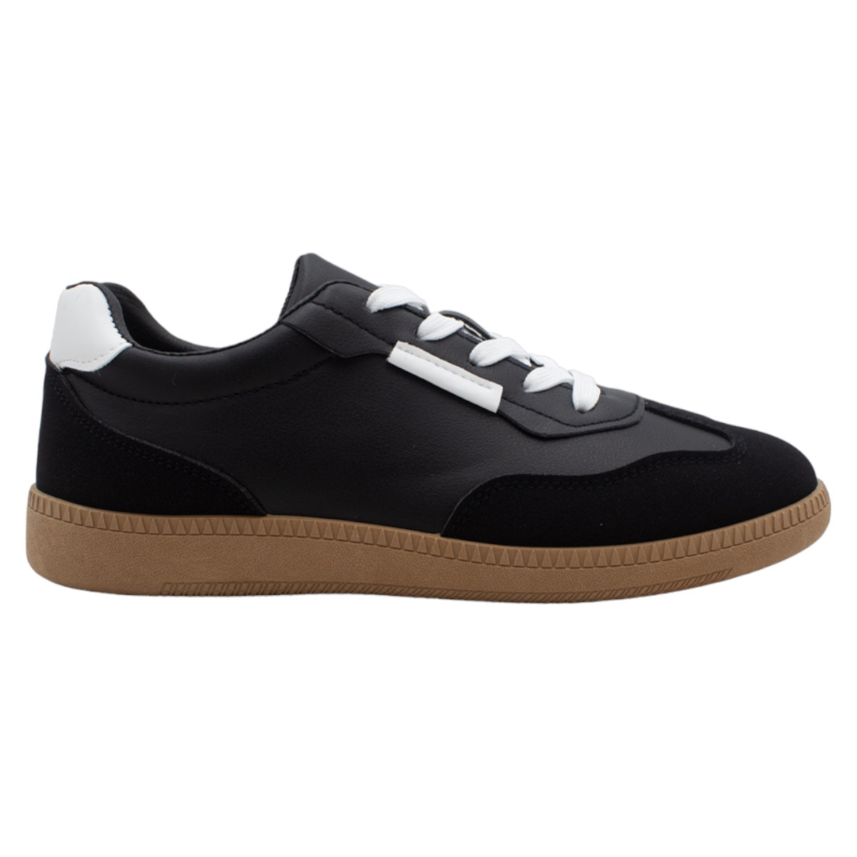 Foto 3 pulgar | Tenis Con Cordones Exterior Piel Vegana Color Negro Para Mujer De Rbcollection