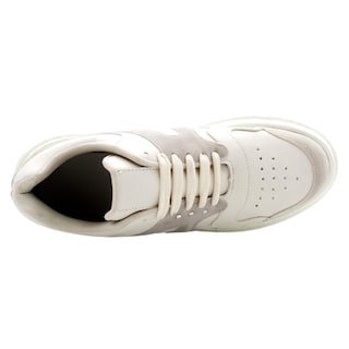 Foto 4 | Tenis Con Cordones Exterior Piel Vegana Color Beige Para Mujer De Rbbasics