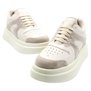 Foto 5 | Tenis Con Cordones Exterior Piel Vegana Color Beige Para Mujer De Rbbasics