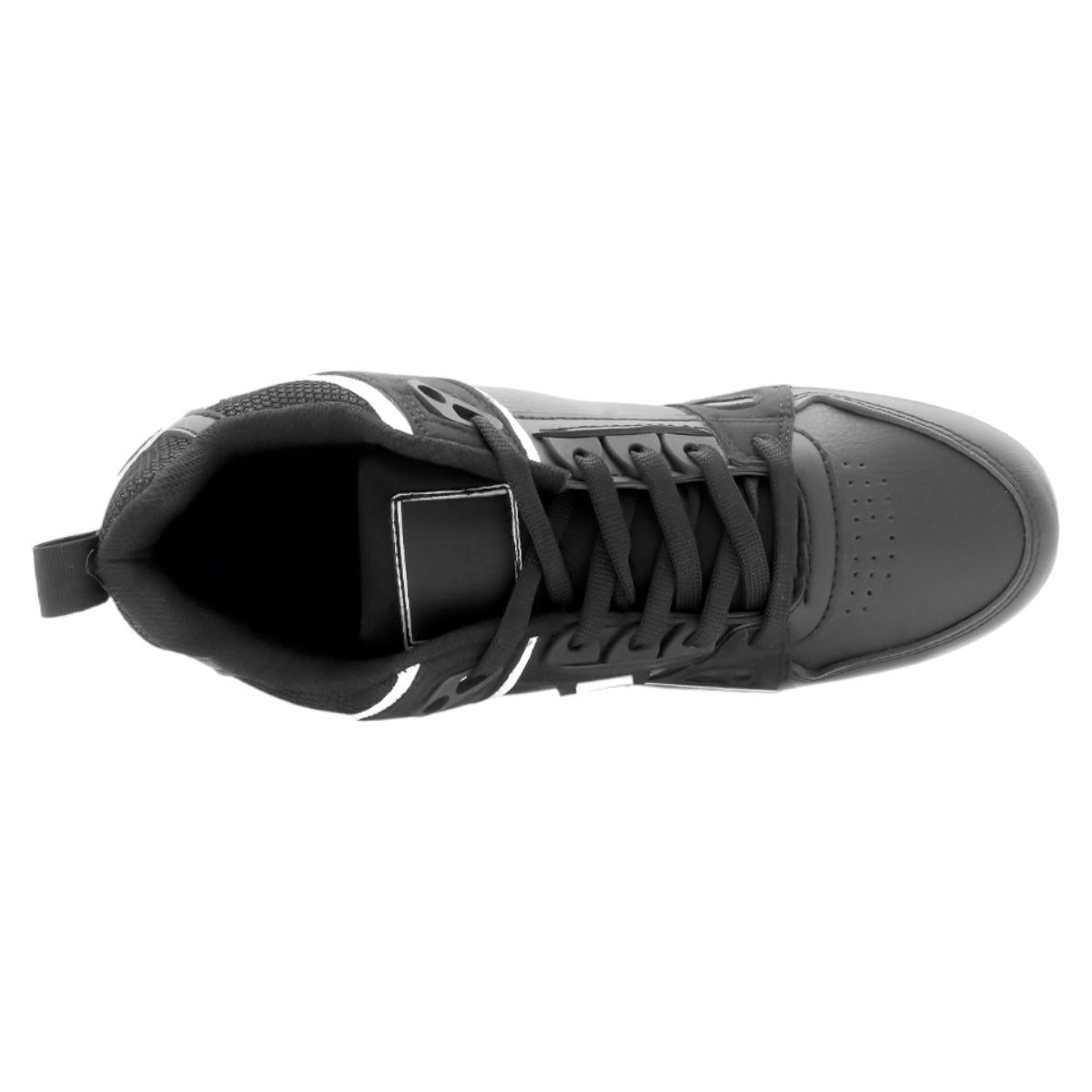 Foto 5 pulgar | Tenis Con Cordones Exterior Piel Vegana Color Negro Para Mujer De Rbcollection
