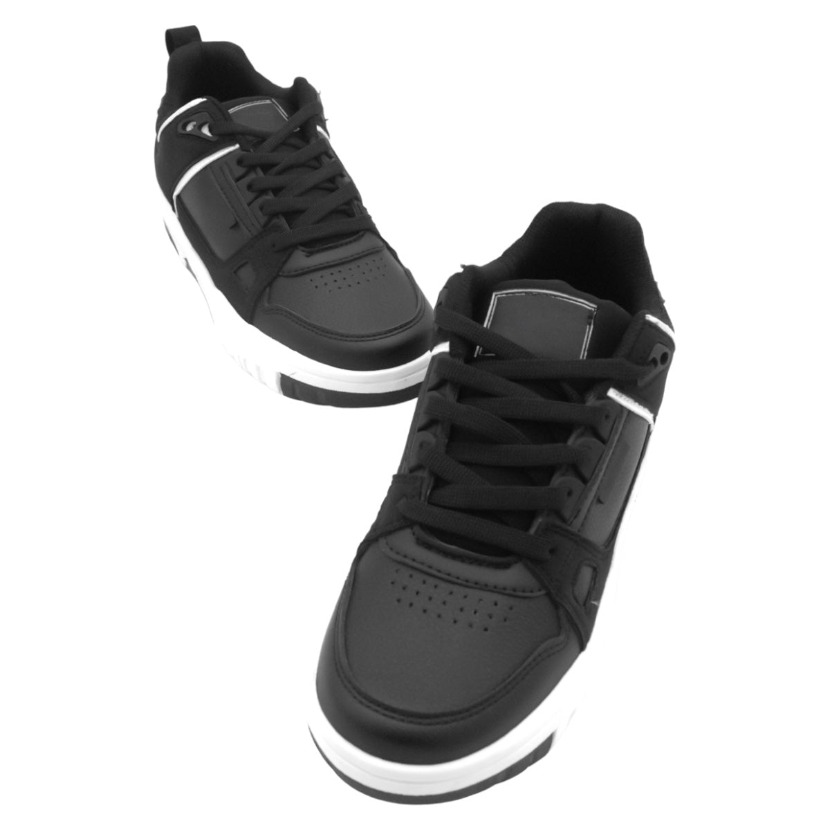 Foto 6 pulgar | Tenis Con Cordones Exterior Piel Vegana Color Negro Para Mujer De Rbcollection