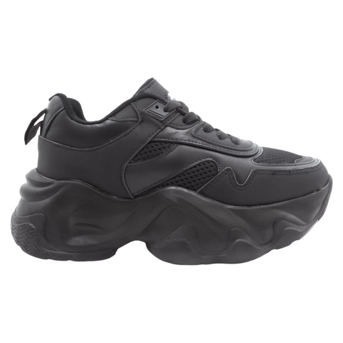Foto 3 pulgar | Tenis Tipo Deportivo Exterior Piel Vegana Color Negro Para Mujer De Rbcollection