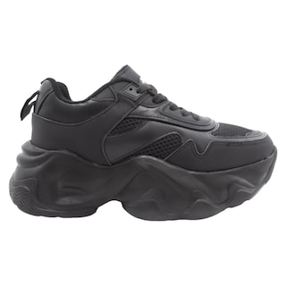 Foto 2 | Tenis Tipo Deportivo Exterior Piel Vegana Color Negro Para Mujer De Rbcollection