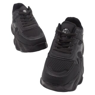 Foto 5 | Tenis Tipo Deportivo Exterior Piel Vegana Color Negro Para Mujer De Rbcollection