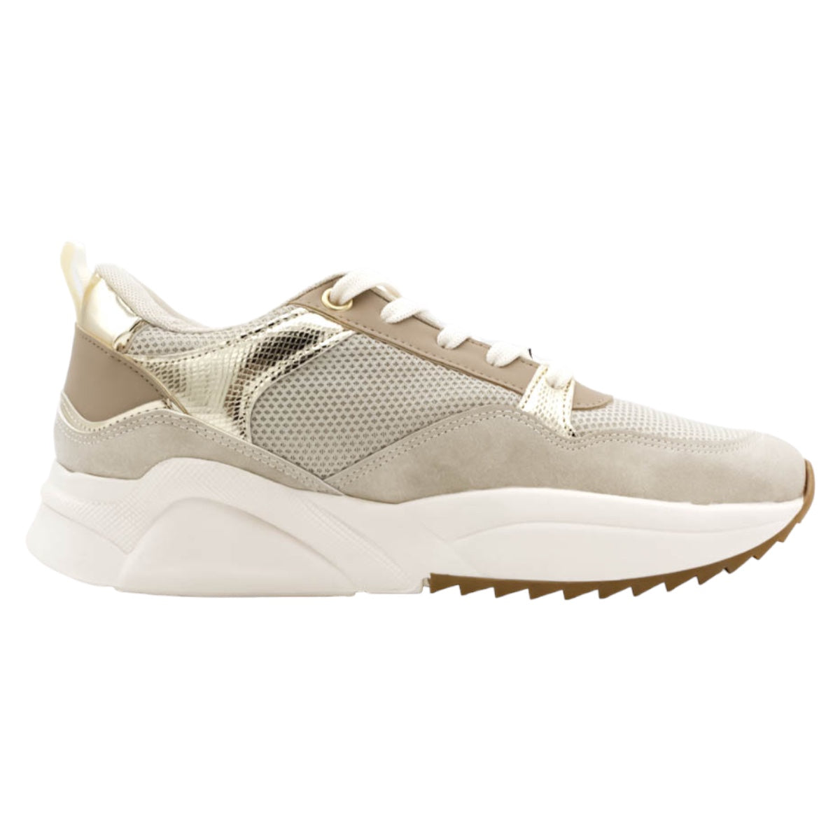 Foto 3 pulgar | Tenis Tipo Deportivo Exterior Textil Color Beige  Para Mujer De Rbcollection