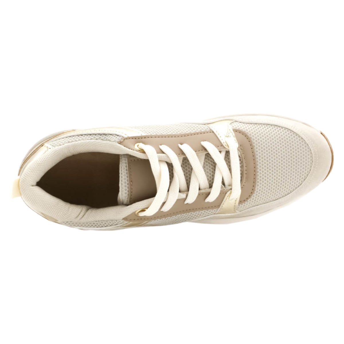 Foto 5 pulgar | Tenis Tipo Deportivo Exterior Textil Color Beige  Para Mujer De Rbcollection