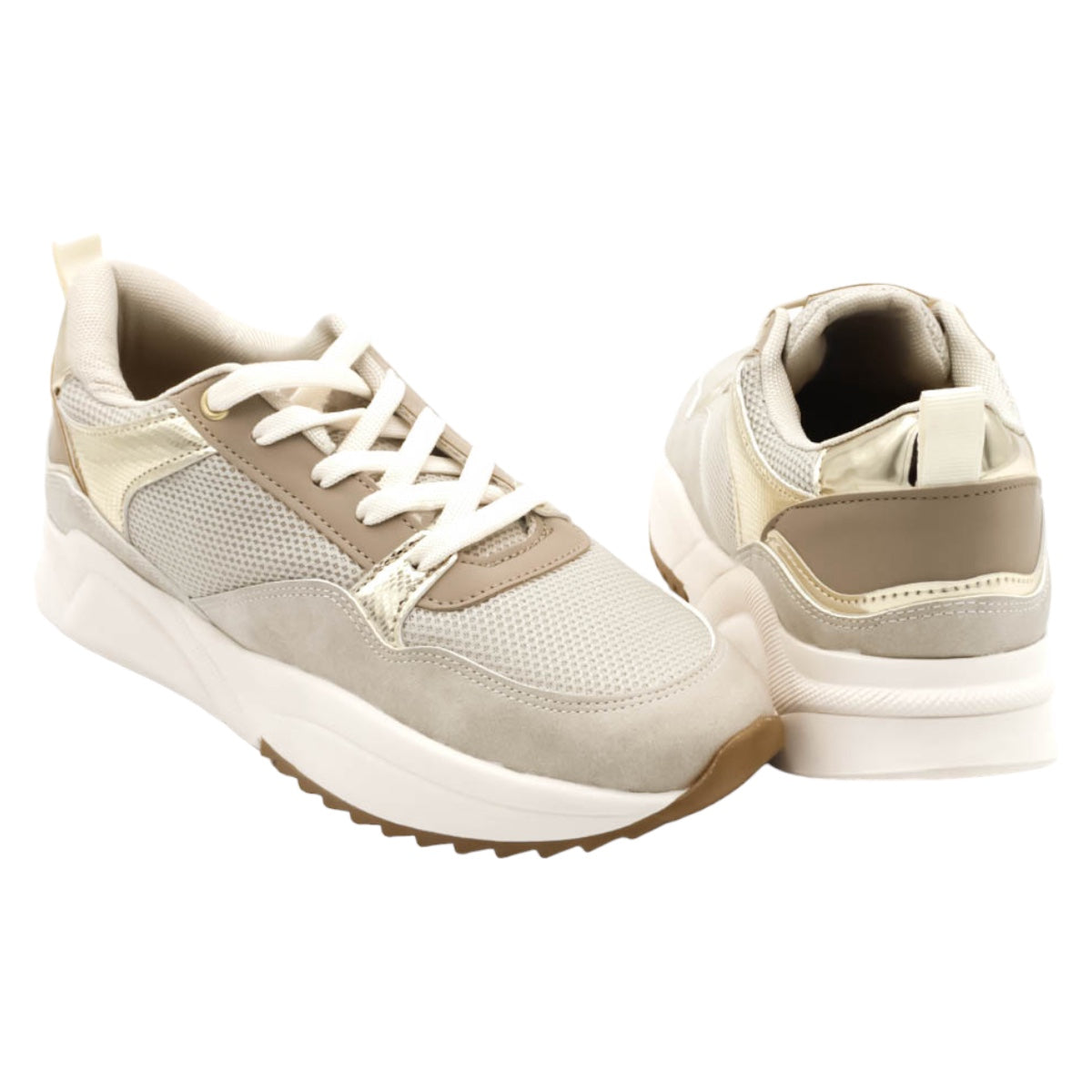 Foto 7 pulgar | Tenis Tipo Deportivo Exterior Textil Color Beige  Para Mujer De Rbcollection