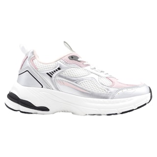 Foto 2 | Tenis Tipo Deportivo Exterior Piel Vegana Color Plata Para Mujer De Rbcollection