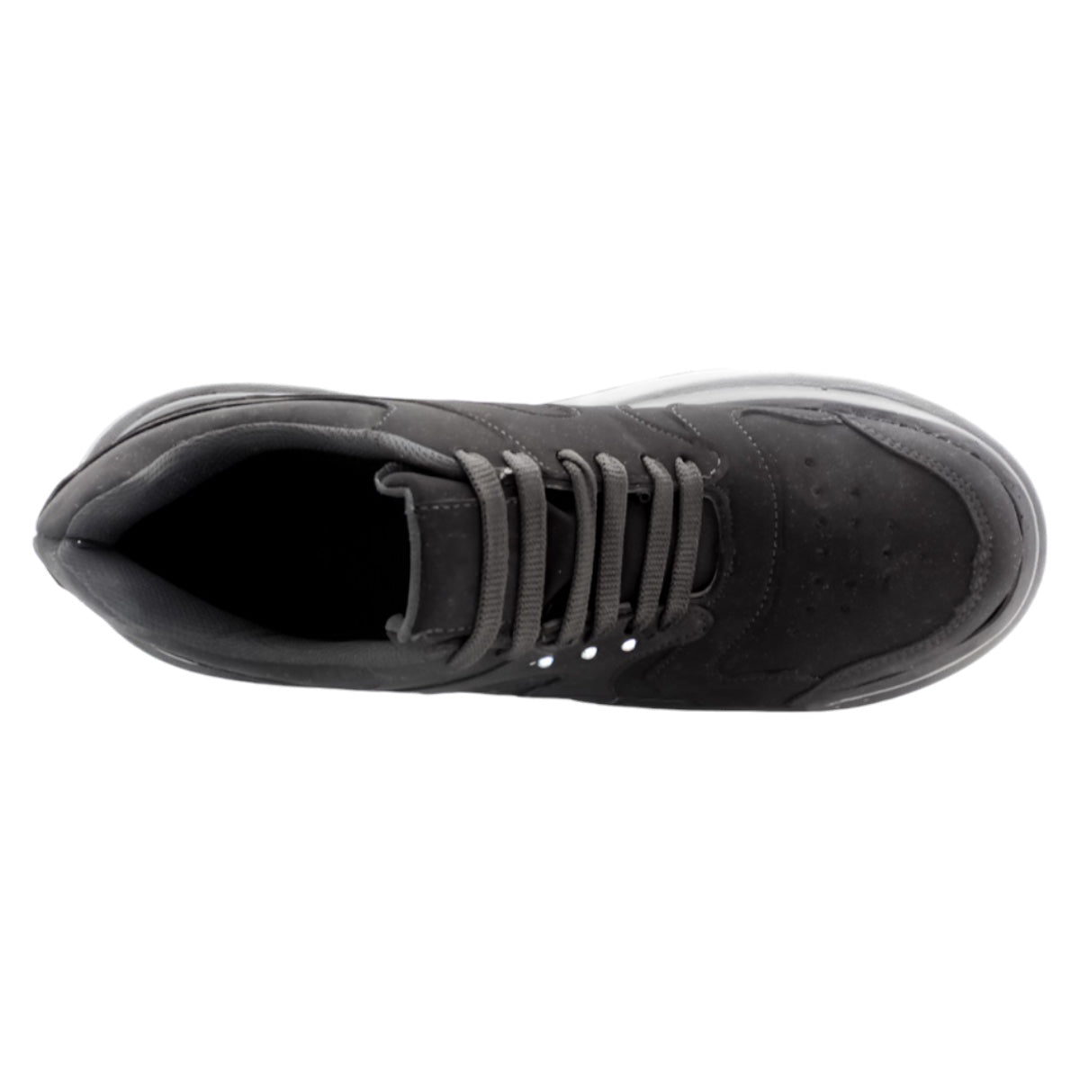 Foto 5 pulgar | Tenis Con Cordones Exterior Piel Vegana Color Negro Para Mujer De Rbbasics