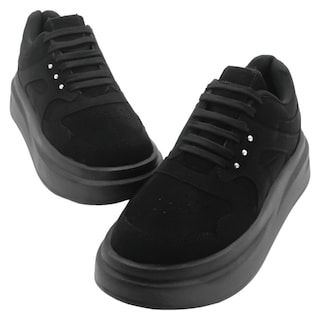 Foto 5 | Tenis Con Cordones Exterior Piel Vegana Color Negro Para Mujer De Rbbasics
