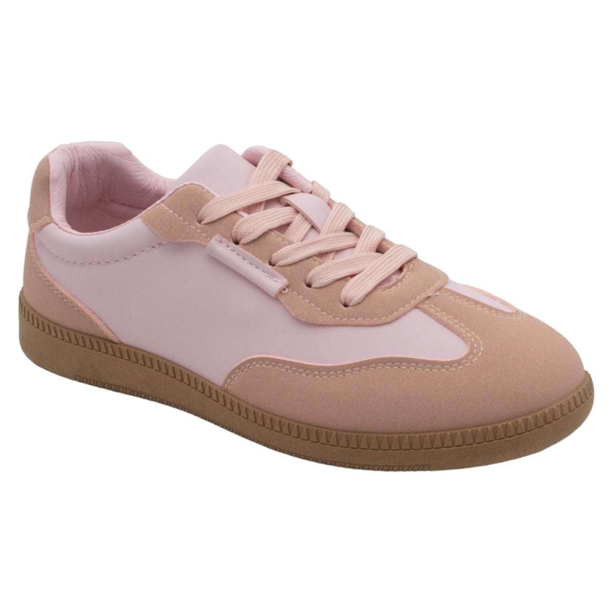 Foto 2 pulgar | Tenis Con Cordones Exterior Piel Vegana Color Rosa Para Mujer De Rbcollection