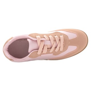 Foto 4 | Tenis Con Cordones Exterior Piel Vegana Color Rosa Para Mujer De Rbcollection