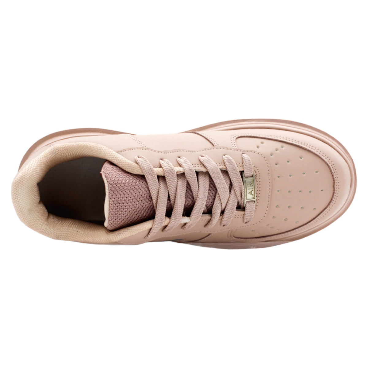 Foto 5 pulgar | Tenis Con Cordones Exterior Piel Vegana Color Rosa Para Mujer De Rbbasics