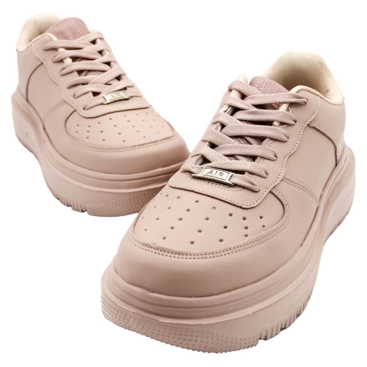 Foto 6 pulgar | Tenis Con Cordones Exterior Piel Vegana Color Rosa Para Mujer De Rbbasics