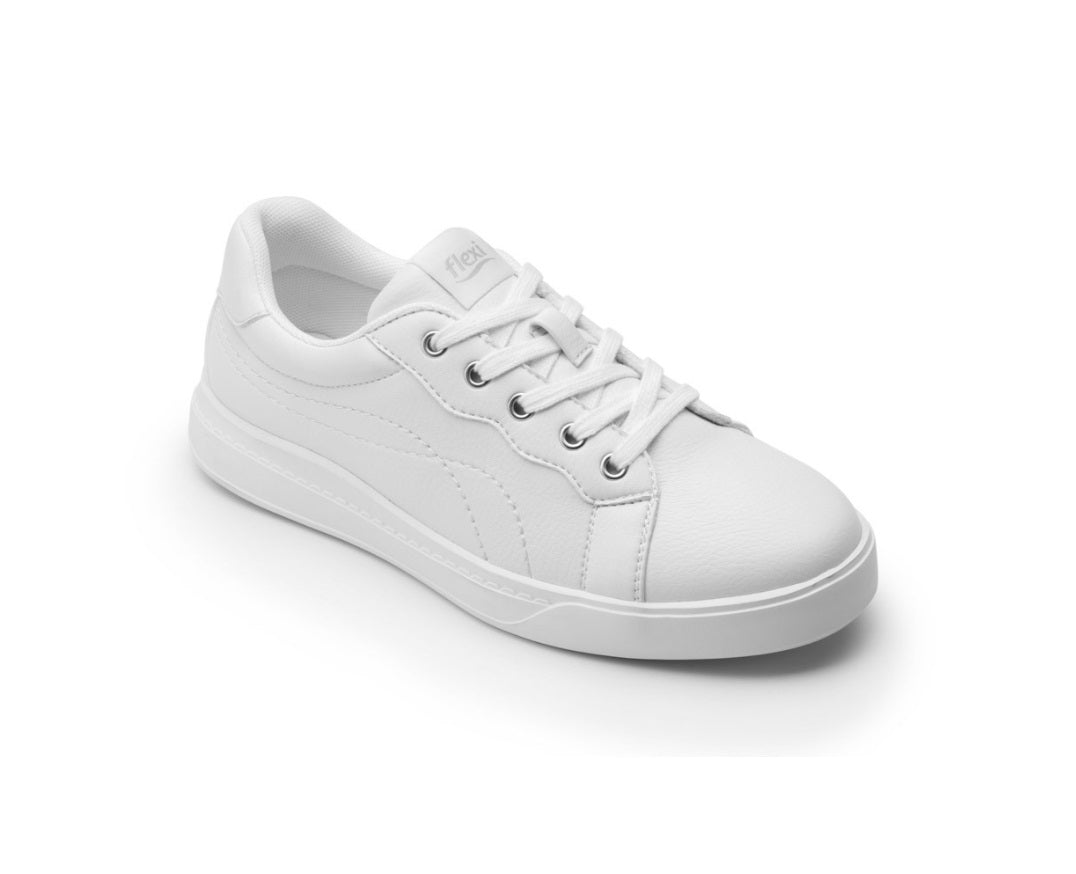 Foto 2 pulgar | Tenis Flexi Blancos Casuales para Mujer