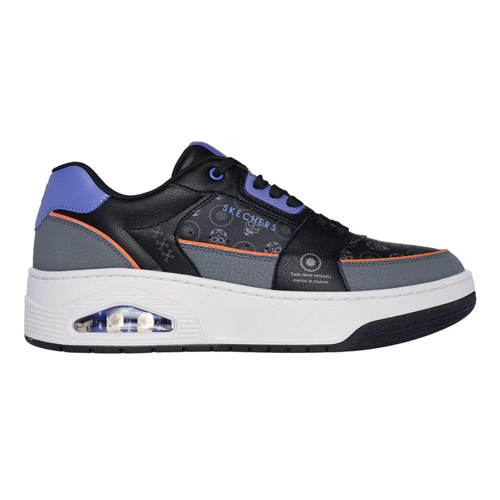 Foto 2 pulgar | Tenis Skechers Kmt Día De Muertos Mujer Moda Sport Gris
