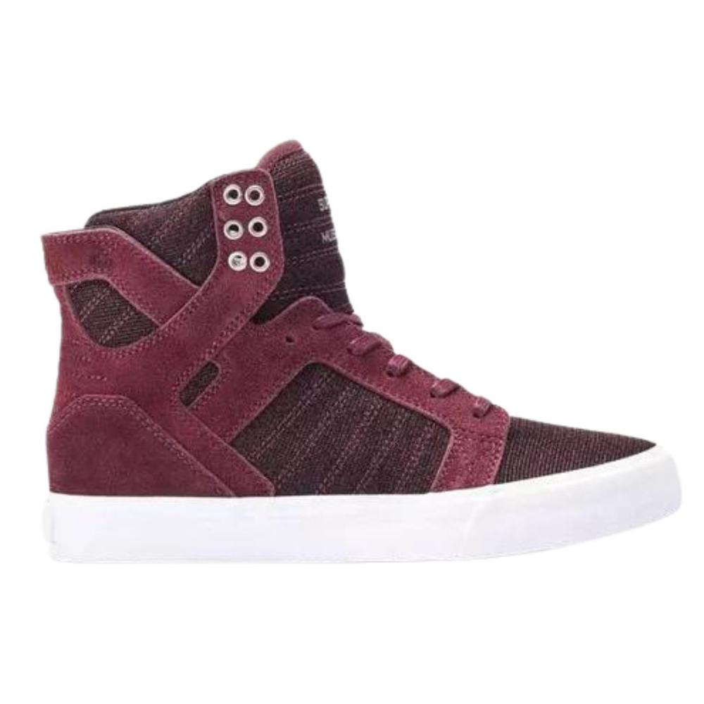 Foto 2 pulgar | Tenis Supra Skytop Mujer Moda Urbana Rojo