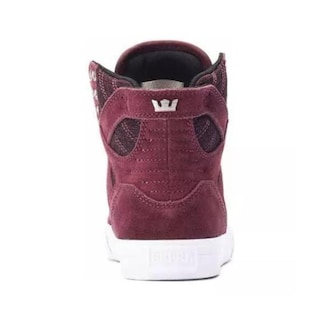 Foto 2 | Tenis Supra Skytop Mujer Moda Urbana Rojo