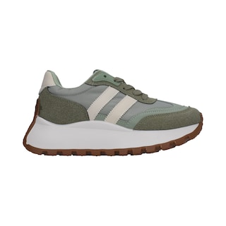 Foto 2 | Tenis Dama Berlin Casual Verde Y Blanco Suela Deportiva