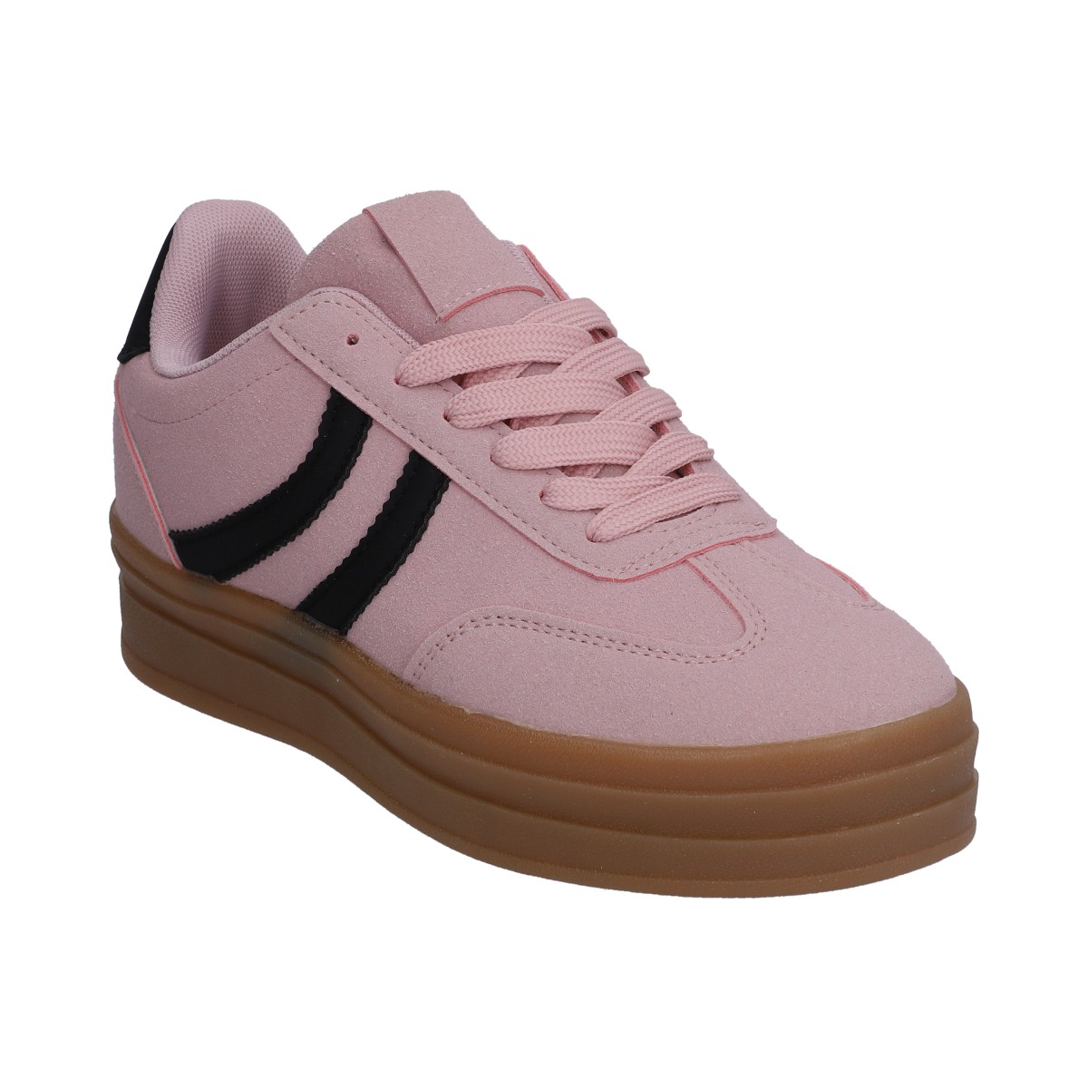Foto 2 pulgar | Tenis Berlin Dama Rosa Suela Plataforma Ambar