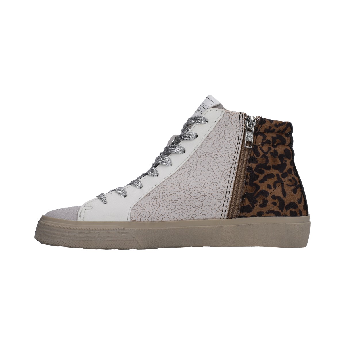 Foto 4 pulgar | Tenis Dama Berlin Plata Animal Print Y Remaches
