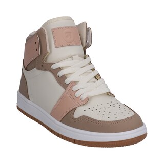 Foto 1 | Tenis Botín Casual Dama Berlin Blanco Rosa
