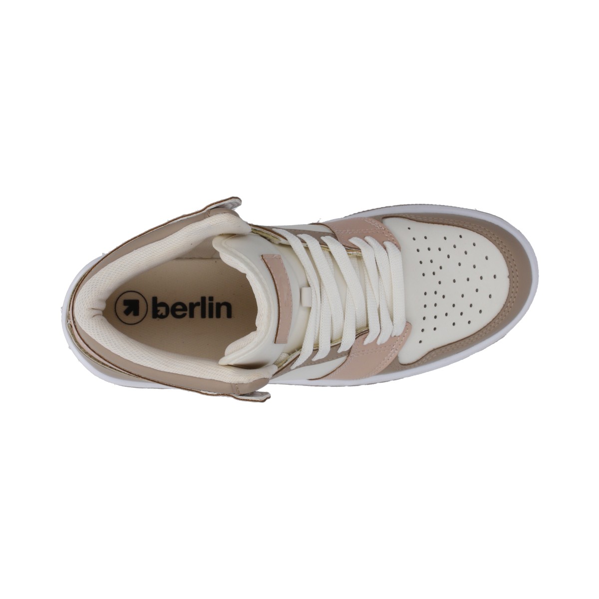 Foto 7 pulgar | Tenis Botín  Casual Dama Berlin Blanco Rosa