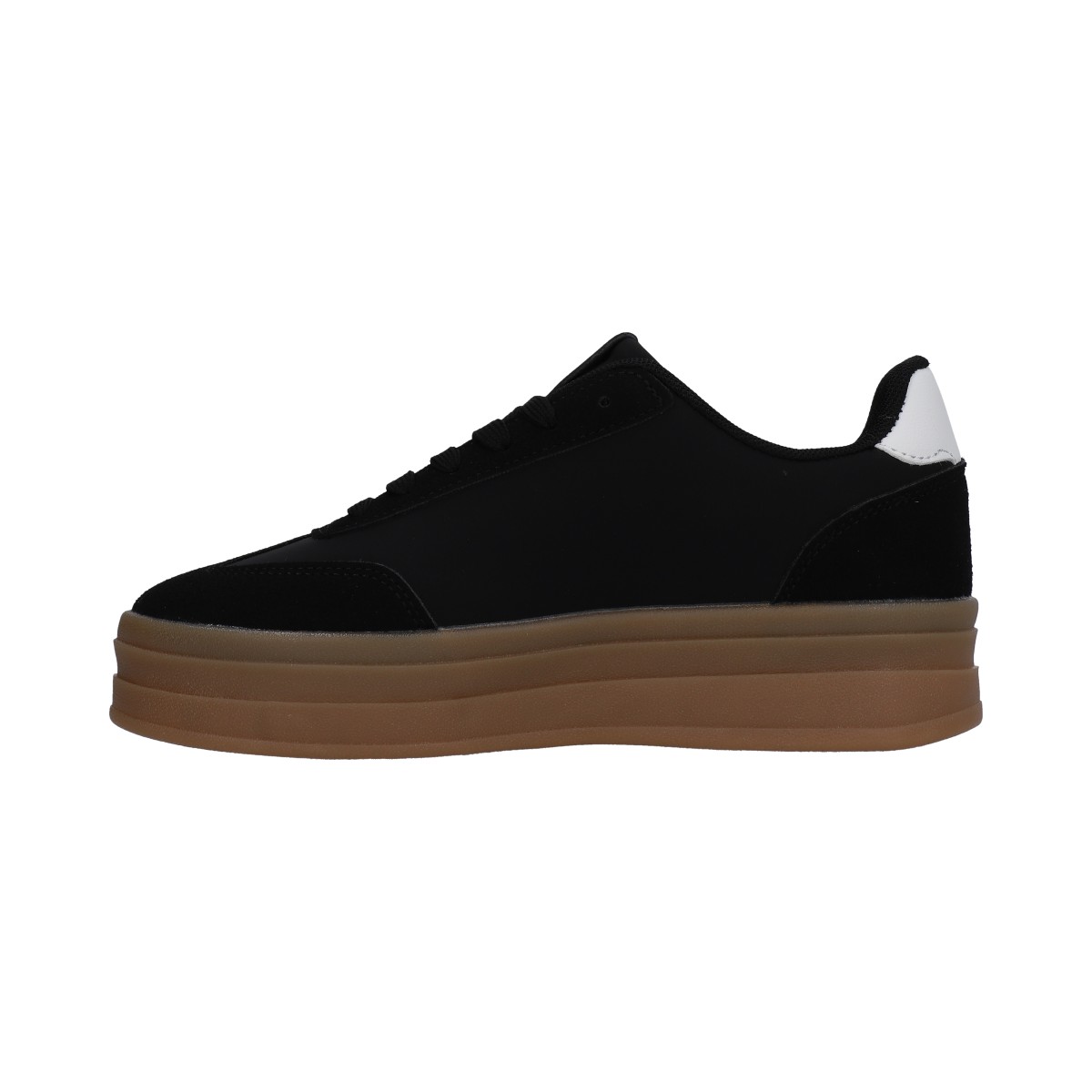 Foto 4 | Tenis Berlin Dama Negro Suela Plataforma Ambar