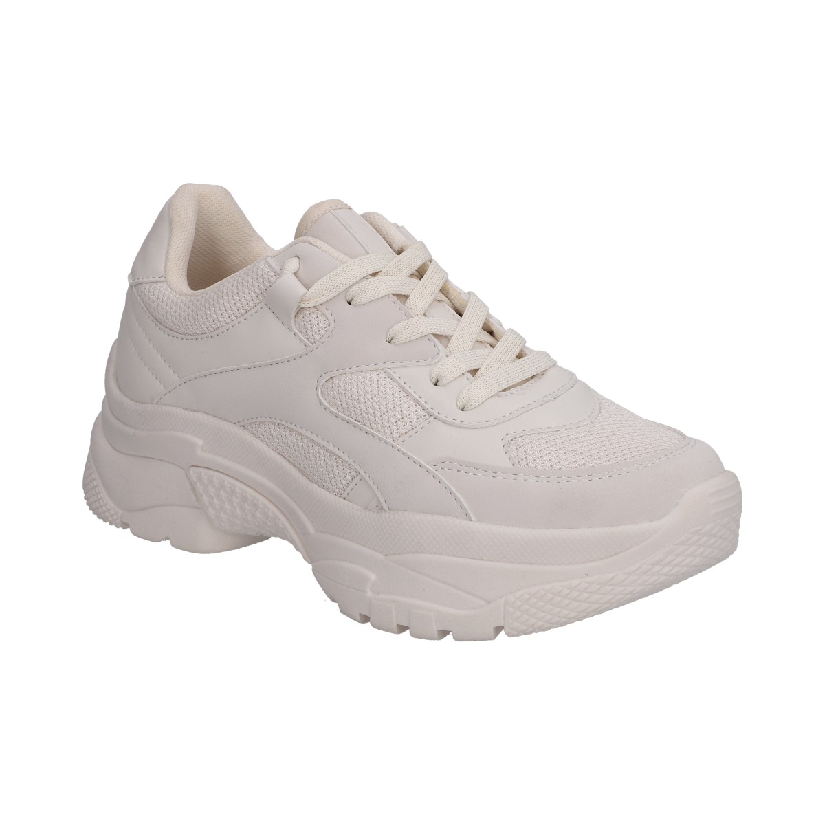 Foto 2 pulgar | Tenis Dama Casual Beige Suela Deportiva