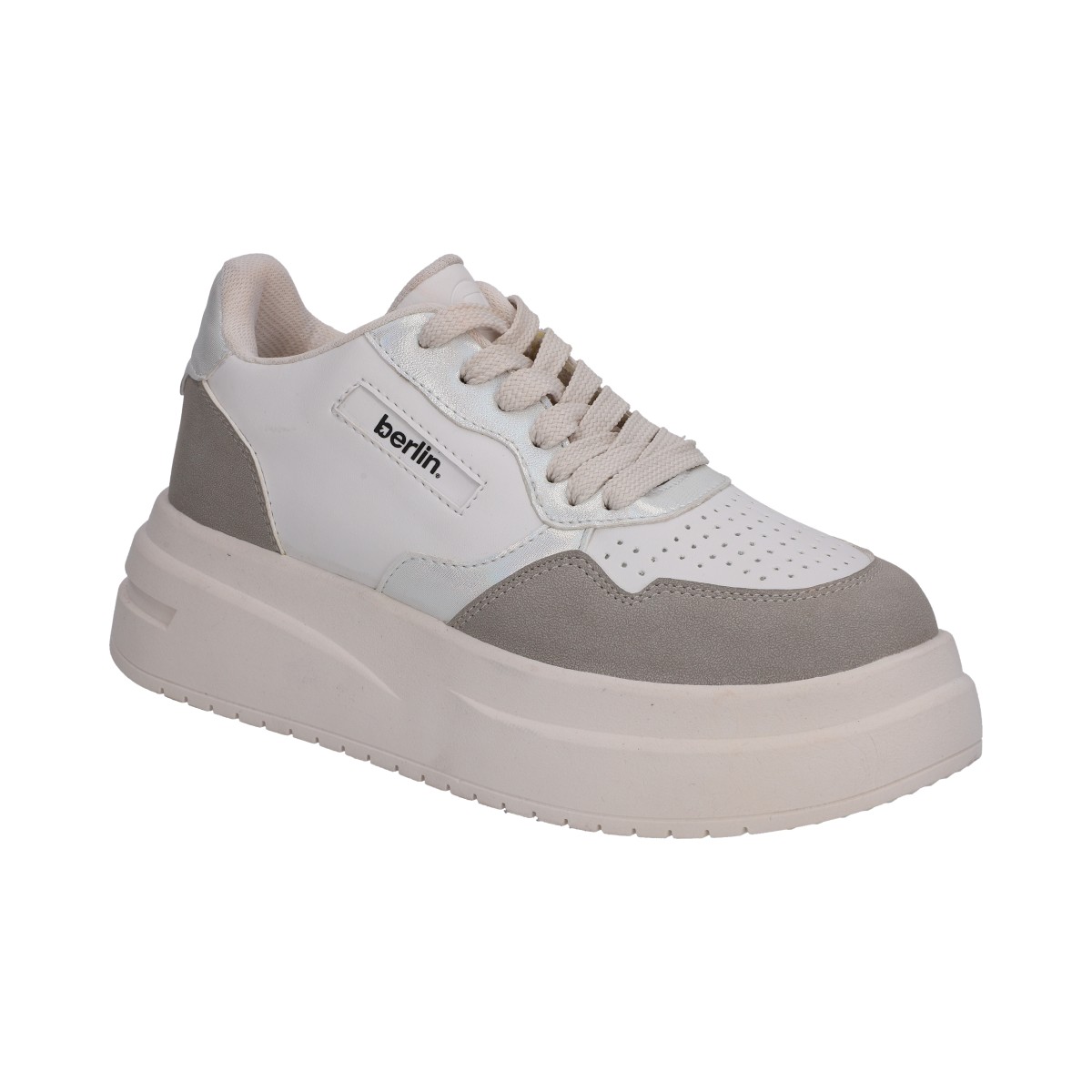 Foto 1 | Tenis Dama Casual Berlin Blanco Agujetas