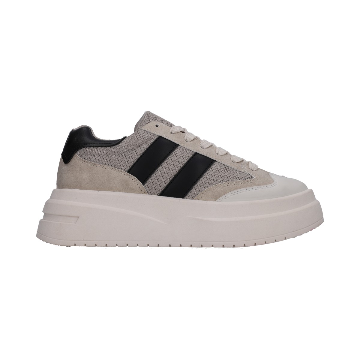 Foto 2 | Tenis Dama Casual Berlin Gris Suela Plataforma