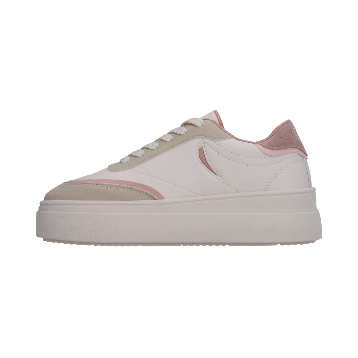 Foto 4 pulgar | Tenis Dama Berlin Blanco Rosa Casuales