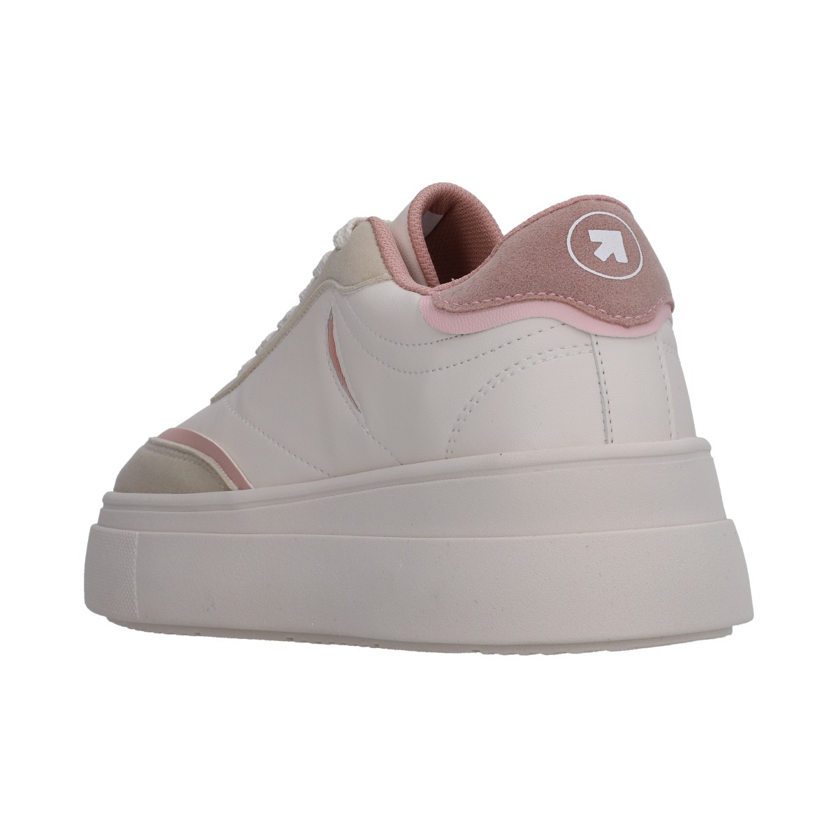 Foto 5 pulgar | Tenis Dama Berlin Blanco Rosa Casuales