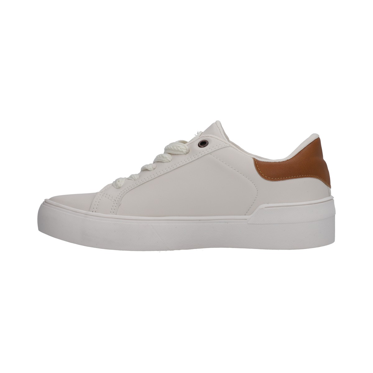 Foto 4 pulgar | Tenis Dama Casual Berlin Beige Suela De Caja Y Agujetas
