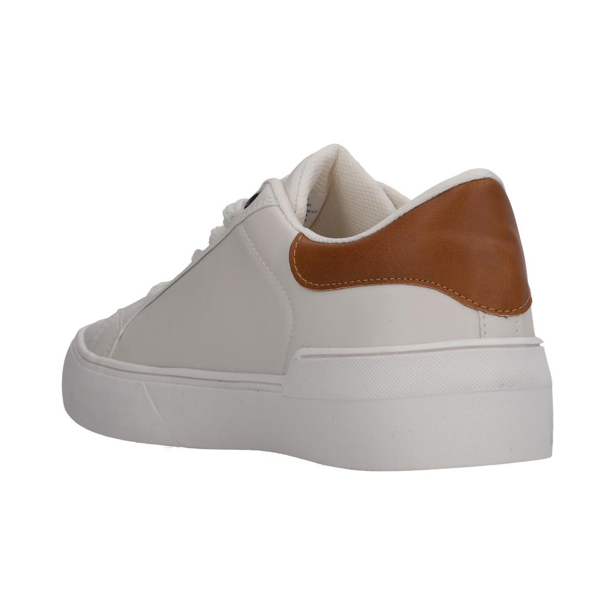 Foto 5 pulgar | Tenis Dama Casual Berlin Beige Suela De Caja Y Agujetas