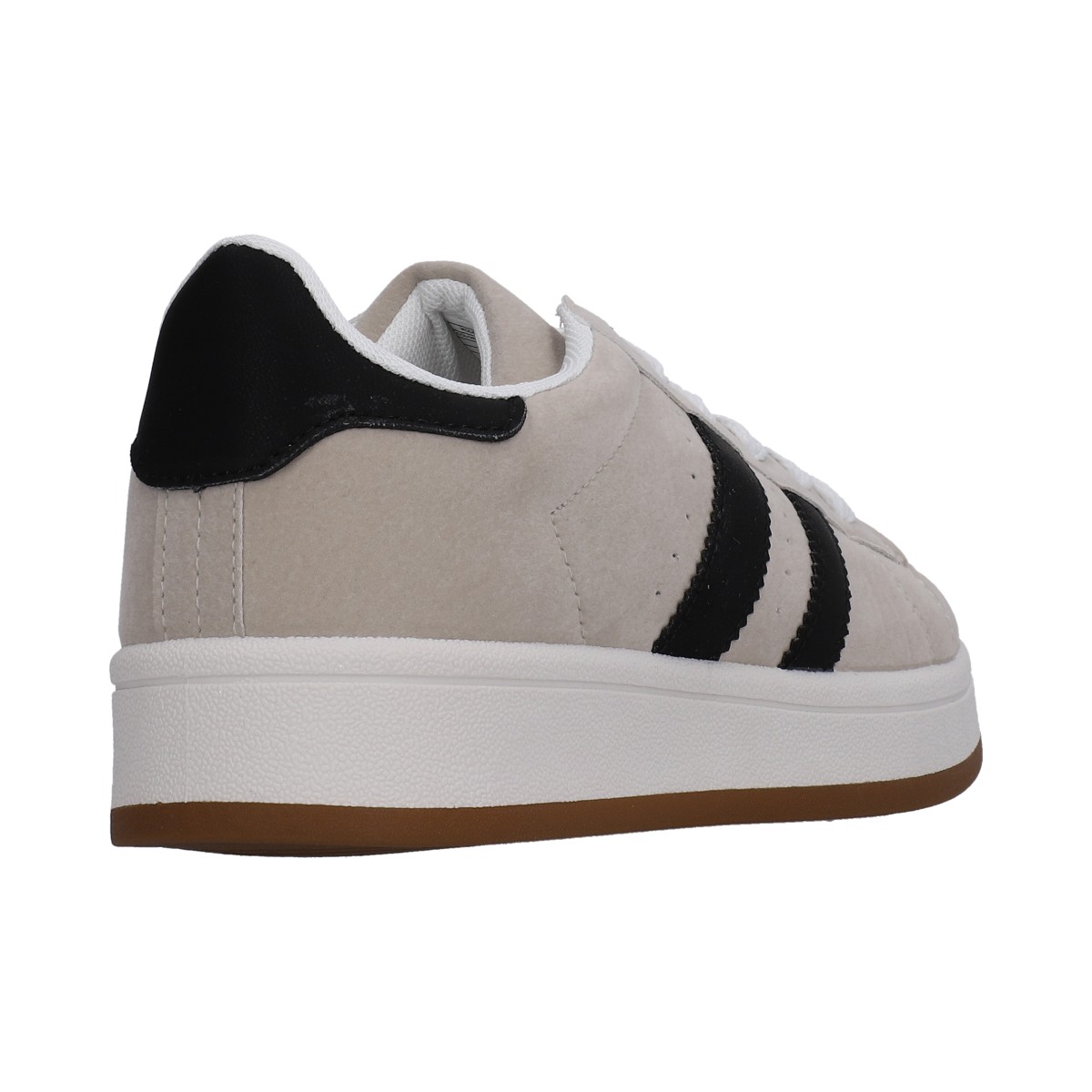Foto 4 pulgar | Tenis Dama Berlin Casuales Gris Con Agujetas Blancas Suela De Caja